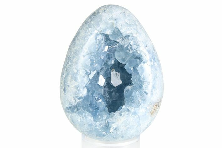 Crystal Filled Celestine (Celestite) Egg Geode - Madagascar #257718